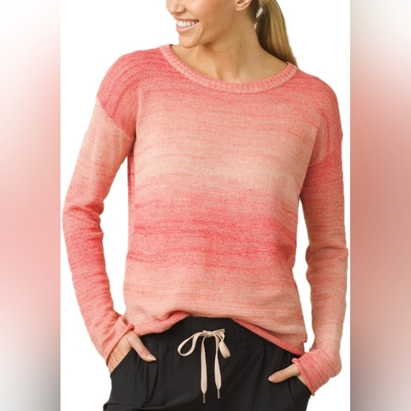 NWT Prana Nightingale Sunset Pink Open Back Ombre Gorpcore Outdoors Size Small - Picture 1 of 10
